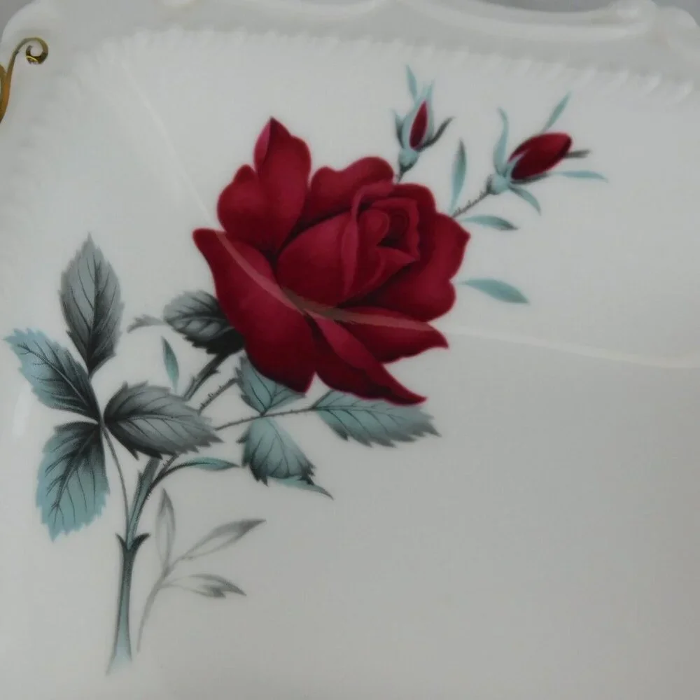 Royal Albert Sweet Romance White Floral Design Square Small Tray Meat Nut Candy - Picture 5 of 10